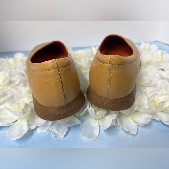 Hogan Scarpe Loafer Tan Leather Slip-On Shoes - Picture 6 of 12